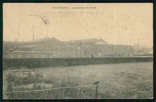 AK 1. WK - Hautmont Nord - Les Acléries du Nord - 1914 Feldpost gelaufen