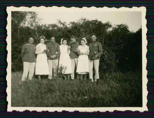 8x Foto - Soldaten Wehrmacht - Reserve Lazarett Saarburg Saar Trier Rotes Kreuz
