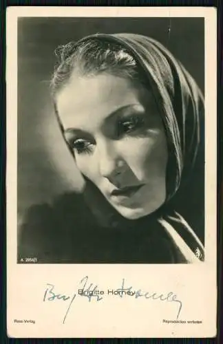 Schauspielerin Brigitte Horney - Ross Verlag Autogrammkarte Original Signiert