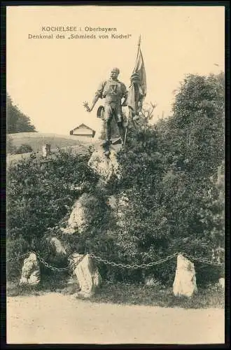 AK - Kochel am See in Oberbayern - Denkmal des Schmieds von Kochel