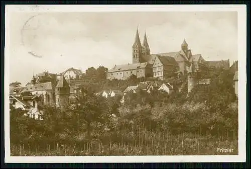 Foto AK - Fritzlar in Hessen - Blick zum Dom und Teilansicht Ort - 1932 gelaufen