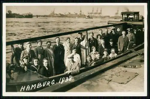 2x AK Hamburg Hafenrundfahrt 1938 - und Schiffe im Hafen 1908 gelaufen