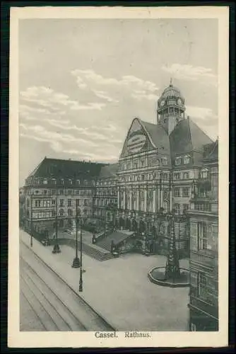 AK - Ansichtskarte Postkarte Kassel in Hessen - Rathaus - 1924 gelaufen