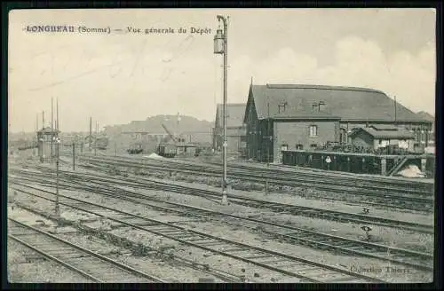 AK 1. WK - LONGUEAU Somme – Gesamtansicht des Lagers am Bahnhof génerale Depot