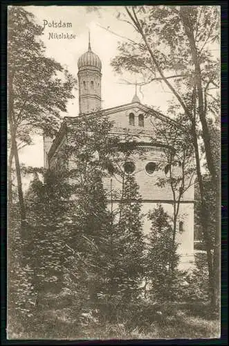 AK - Potsdam Berlin-Wannsee - St. Peter und Paul auf Nikolskoe - 1909 gelaufen