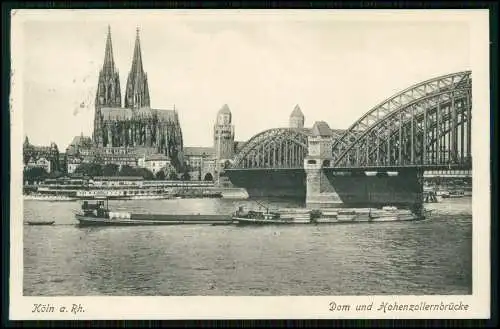 AK - Köln am Rhein - Hohenzollernbrücke und Kölner Dom - 1926 gelaufen