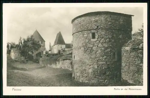 AK - Passau in Niederbayern - Partie an der Römermauer - 1922 gelaufen