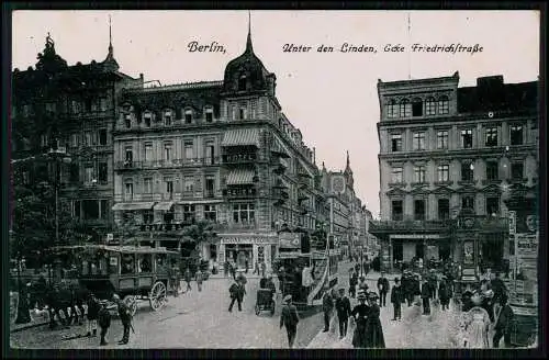 AK Berlin Unter den Linden-  Ecke Friedrichstraße - 1916 von Köln gelaufen
