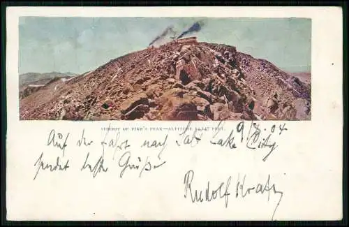 AK - USA SUMMIT OF PIKE'S PEAK-ALTITUDE 14,147 FEET.-  1904 gelaufen