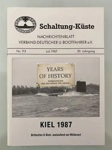 Schaltung Küste Nachrichtenblatt - Verband U-Bootfahrer - Heft 1987 - Nr. 113