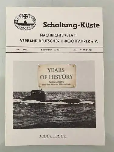 Schaltung Küste Nachrichtenblatt - Verband U-Bootfahrer - Heft 1986 - Nr. 106