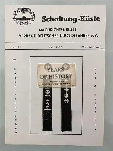 Schaltung Küste Nachrichtenblatt - Verband  U-Bootfahrer e.V. - Nr. 72 Heft 1979