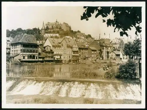 Großes Foto 24x18cm - Marburg an der Lahn - um 1936 - Blick zum Landgrafenschloß