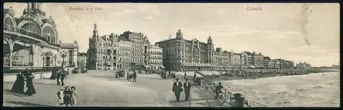 AK Übergröße 28x9 cm - Ostende Westflandern a la plage Hotels Strand Ufer 1905