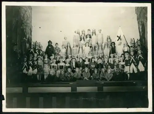 Foto 23x17 cm - Märchen Kabarett Märchenspiel im Franziskaner Mädchen Jungs 1936