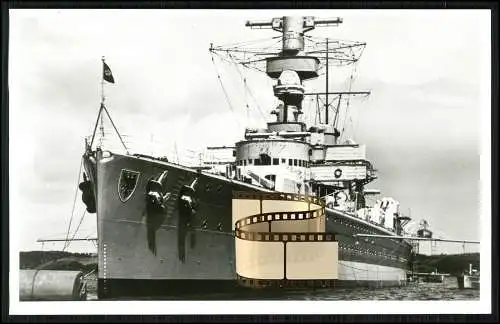 Foto AK - Panzerschiff Kreuzer Deutschland bzw. Lützow -Reichs- und Kriegsmarine