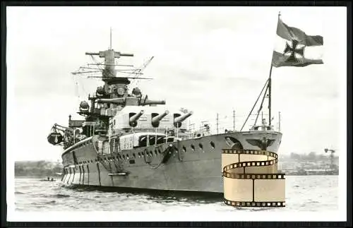 Foto AK - Panzerschiff Kreuzer Deutschland bzw. Lützow -Reichs- und Kriegsmarine