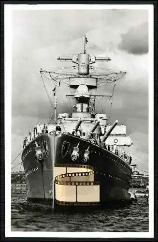 Foto AK - Panzerschiff Kreuzer Deutschland bzw. Lützow -Reichs- und Kriegsmarine