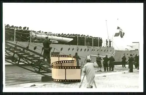 Foto AK - Panzerschiff Deutschland Indienststellung 1933 - Kriegsmarine