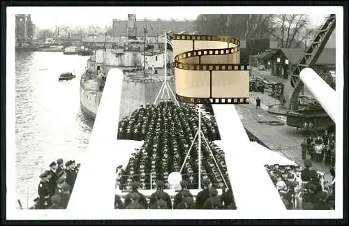 Foto AK - Panzerschiff Admiral Graf Spee - Indienststellung 1936 Wilhelmshaven