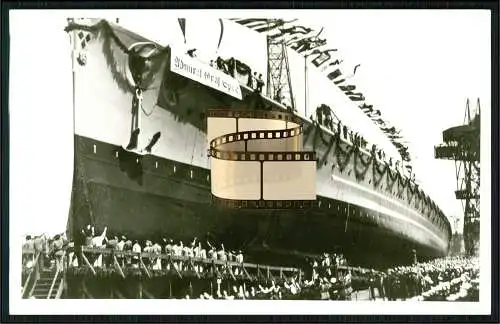 Foto AK - Panzerschiff Admiral Graf Spee -Stapellauf 30. Juni 1934 Wilhelmshaven