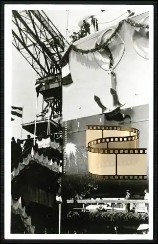Foto AK - Panzerschiff Admiral Graf Spee -Stapellauf 30. Juni 1934 Wilhelmshaven