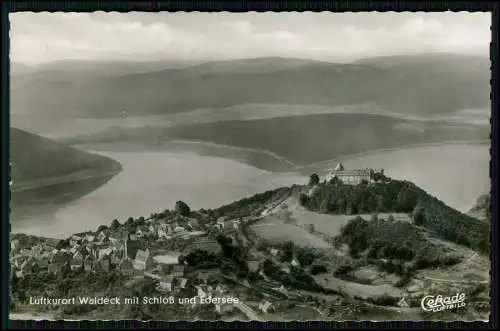 2x Foto AK - Waldeck Edersee Hessen - Schloss See Sperrmauer - Landpost Scheid