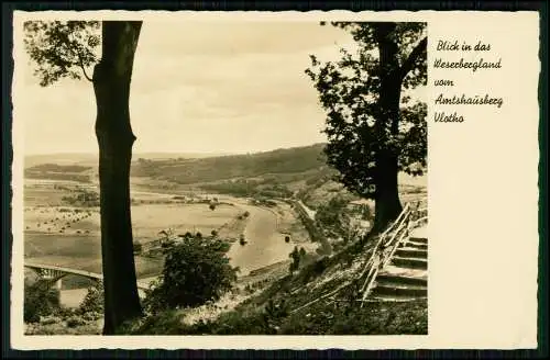 2x Foto AK - Vlotho an der Weser  - Blick vom Amthausberg - in das Weserbergland