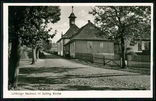 Foto AK - Neuhaus im Solling - Fohlenplacken Holzminden - Straße an der Kirche