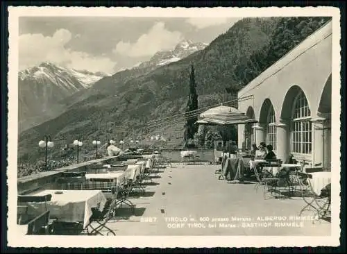 Foto AK - Dorf Tirol Tirolo BZ Italien Südtirol - Gasthof Hotel Rimmele Terasse
