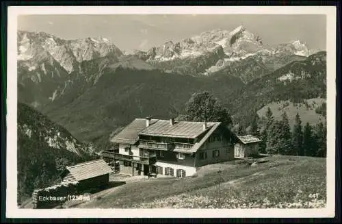 Foto AK - Eckbauer Garmisch Partenkirchen - Berggasthof - 1941 Feldpost gelaufen