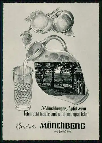 AK - Mönchberg Spessart - Mönchberger Apfelwein Schmeckt heute und morgen fein