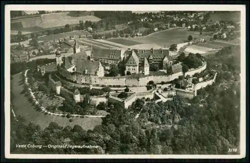 Foto AK - Coburg in Oberfranken - Veste Coburg - Fliegeraufnahme - 1937 gelaufen