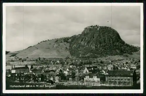 Foto AK - Singen Hohentwiel Baden Württemberg Blick auf den Ort Fliegeraufnahme