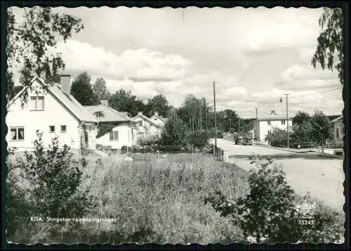 Foto AK - Storgatan Kisa Schweden - Linköpingsvägen Norrköping Straße Fahrzeuge