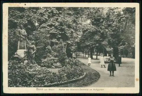 AK - Simrock-Denkmal in Bonn am Rhein -  im Hofgarten - 1915 Feldpost gelaufen