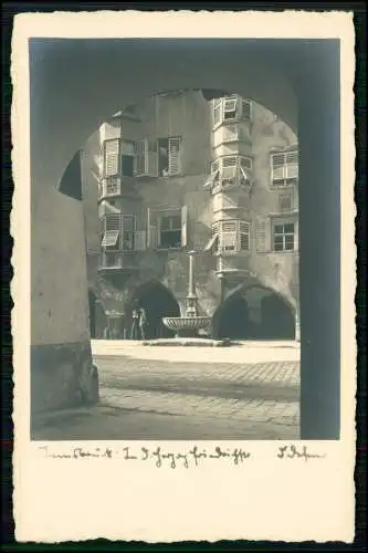 Echt Foto AK - Innsbruck Altstadt - Trautsonbrunnen Herzog-Friedrich-Straße 1925