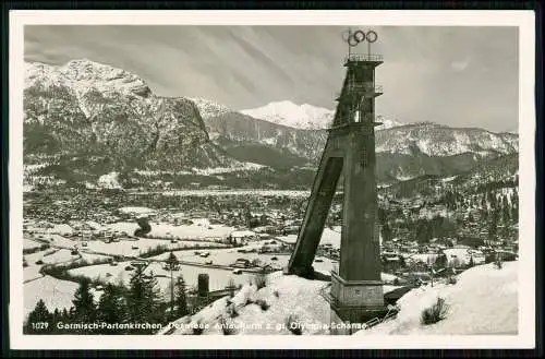 Echt Foto AK - Garmisch-Partenkirchen - Anlaufturm zur großen Olympia Schanze