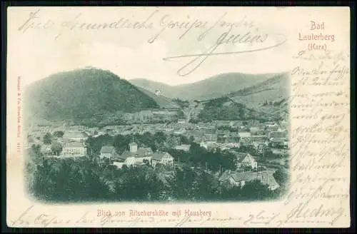 AK - Bad Lauterberg - Blick von der Ritschershöhe mit Hausberg - 1902 gelaufen