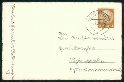 Foto AK - 1939 gelaufen Radevormwald Bergisches Land - Konfirmation vor Kirche