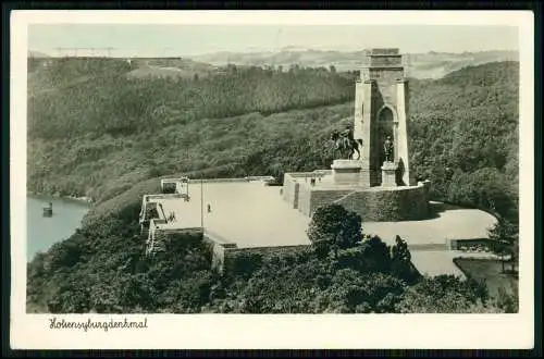 Foto AK - Dortmund Hohensyburg - Kaiser Wilhelm Denkmal am Hensteysee - gelaufen