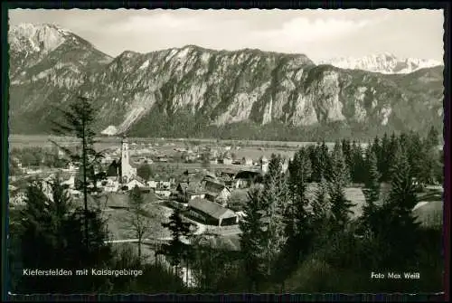Foto AK - Kiefersfelden Oberbayern - Panorama mit Kaisergebirge - Karte gelaufen