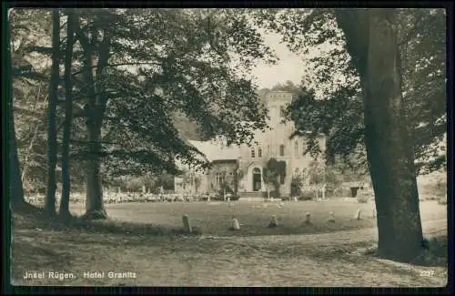 Echt Foto AK  Jagdschloss Granitz Insel Rügen bei Binz in Mecklenburg-Vorpommern