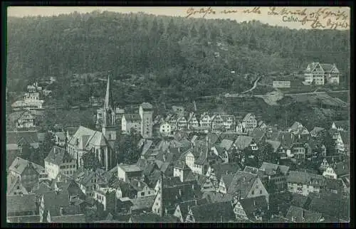 AK - Calw im Schwarzwald - Totalansicht Neue Höhere Handelsschule -1912 gelaufen