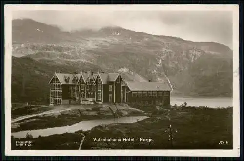 Echt Foto AK - Vatnahalsen Myrdal Norwegen - Hotel Høyfjellshotell - 1914 gel.