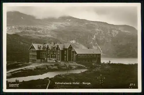 Echt Foto AK - Vatnahalsen Myrdal Norwegen - Hotel Høyfjellshotell - 1913 gel.