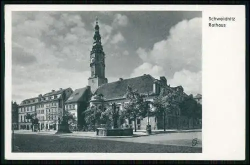 AK - Świdnica Schweidnitz Schlesien - Partie am Rathaus um 1930