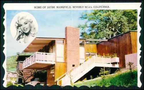 12x AK Format - Häuser von Persönlichkeiten Kalifornien USA mit Portrait -1970er