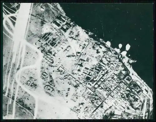 6x Foto 17x12cm - aus Album Klebereste Rückseite - Luftbilder Alliierte Afrika