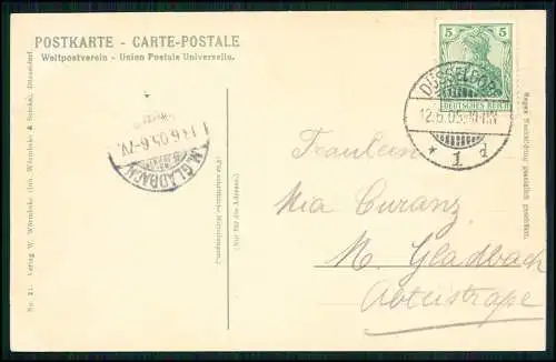 3x AK - Düsseldorf am Rhein- Diverse Ansichten - 1905-20 gelaufen